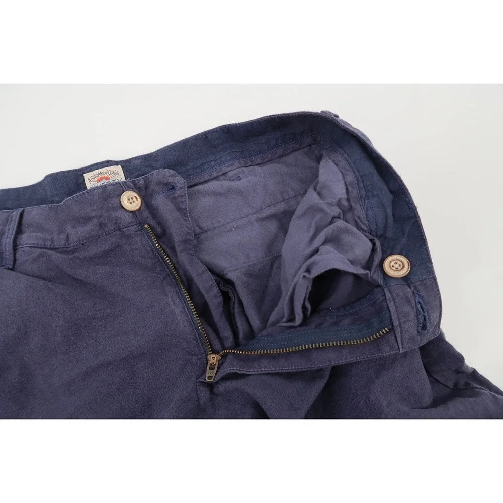 Faherty Malibu Shorts Cotton Linen Blend Summer‎ Dark Navy Men's Size 30